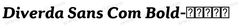 Diverda Sans Com Bold字体转换